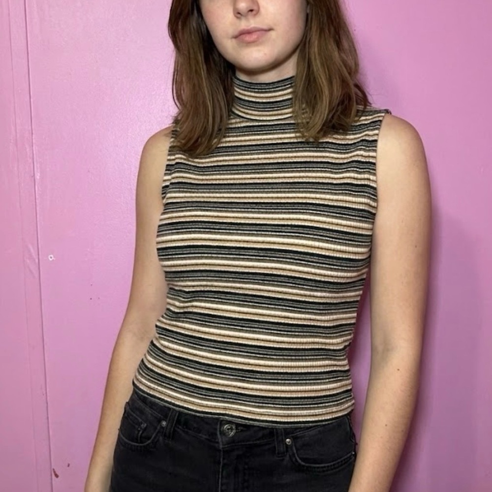 St. John's Bay Striped Sleeveless Top